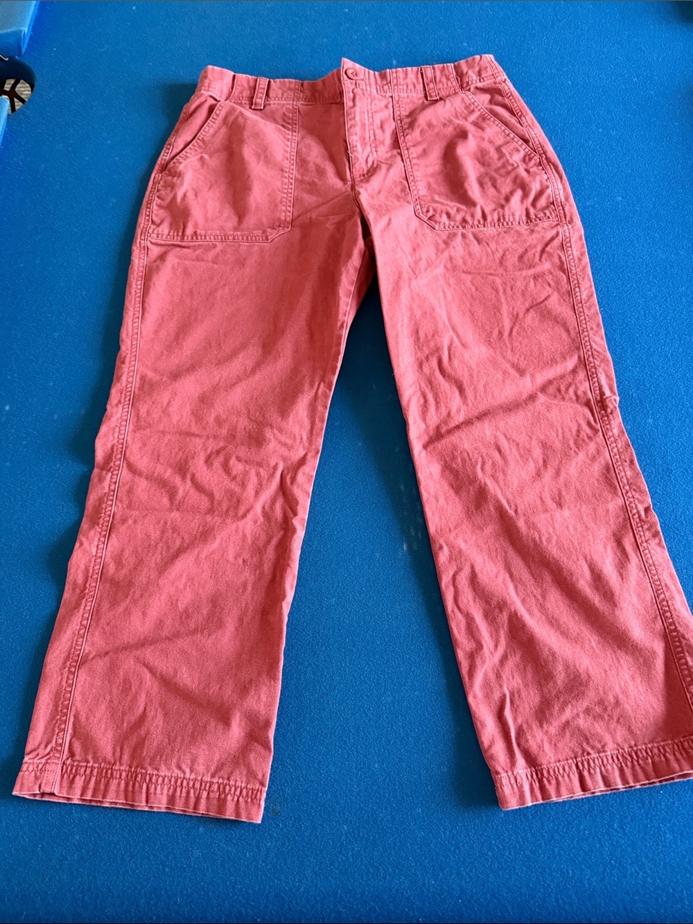 Women’s Casual Straight-Leg Pants in Coral/Maroon